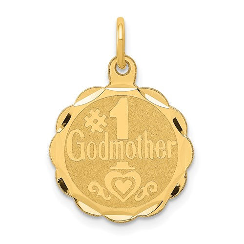 14K #1 GODMOTHER Charm