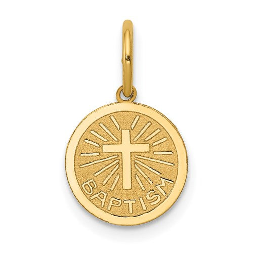 14k Small Baptism Charm