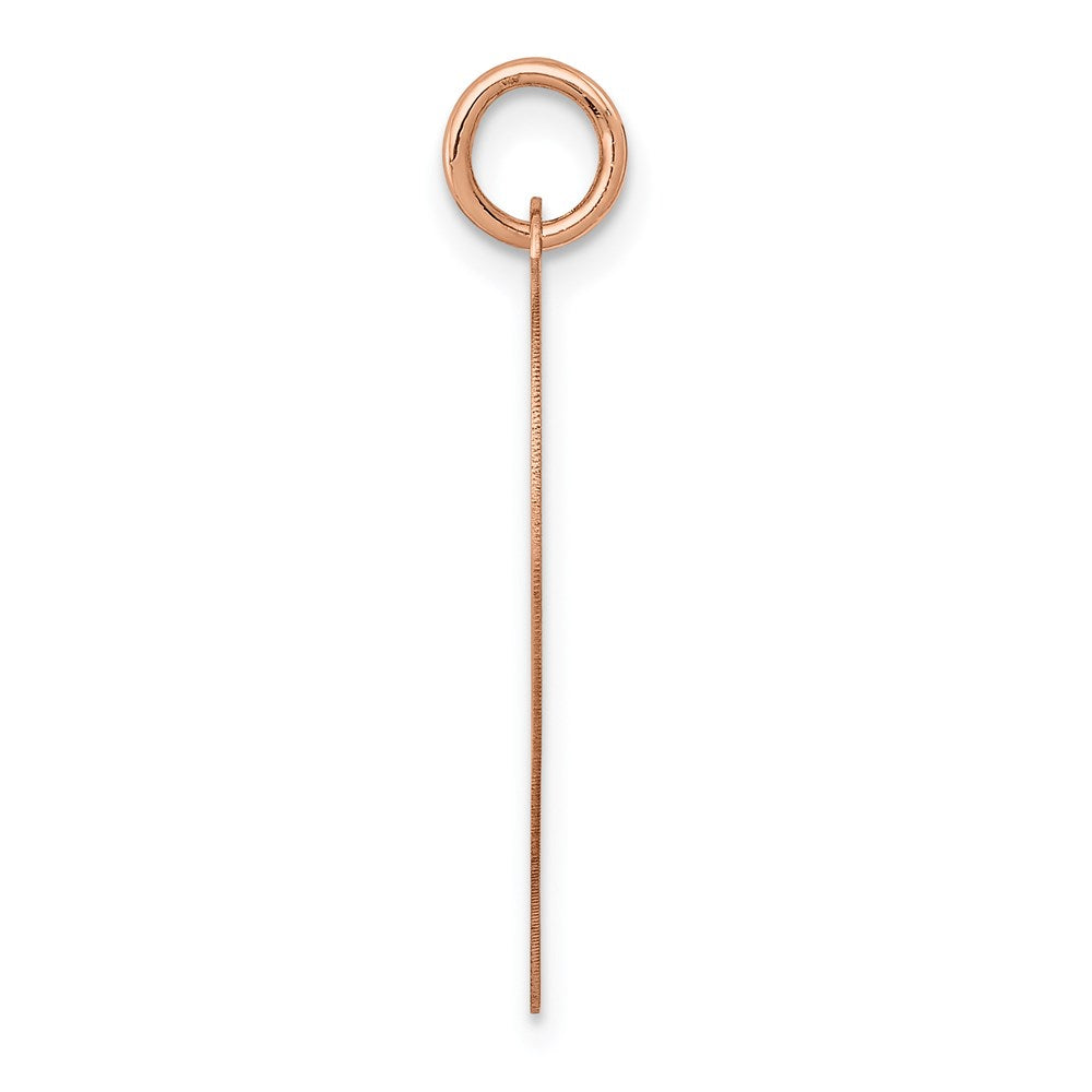 14K Rose Polished Heart Shaped Disc Pendant