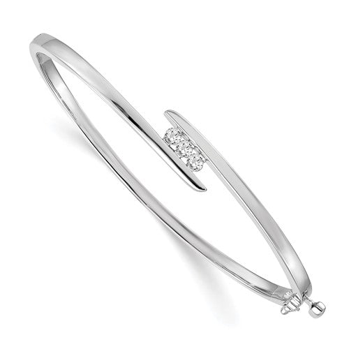 14k White Gold VS Diamond bangle