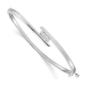 14k White Gold VS Diamond bangle
