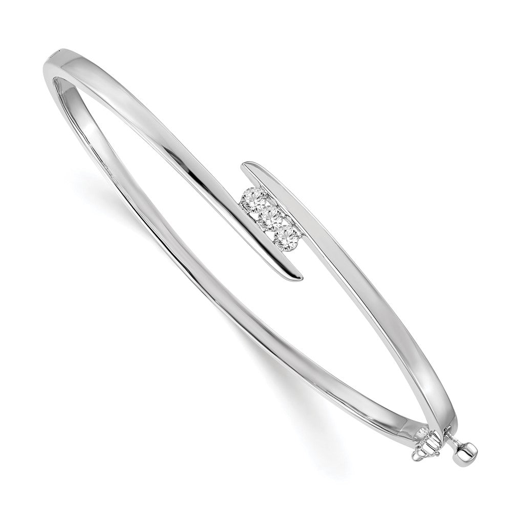 14k White Gold VS Diamond bangle