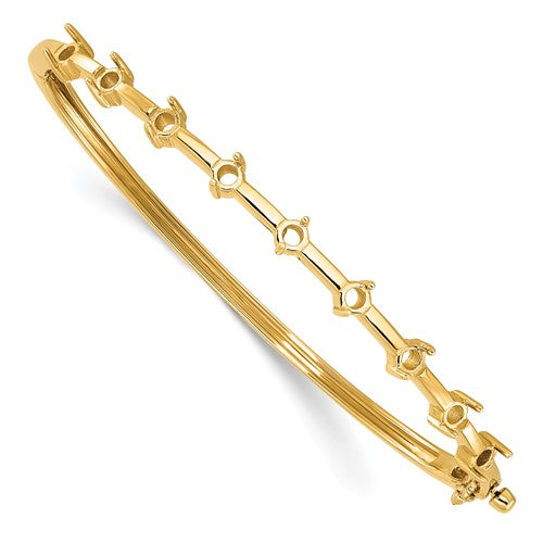 14k Hinged Bangle Bracelet Mounting