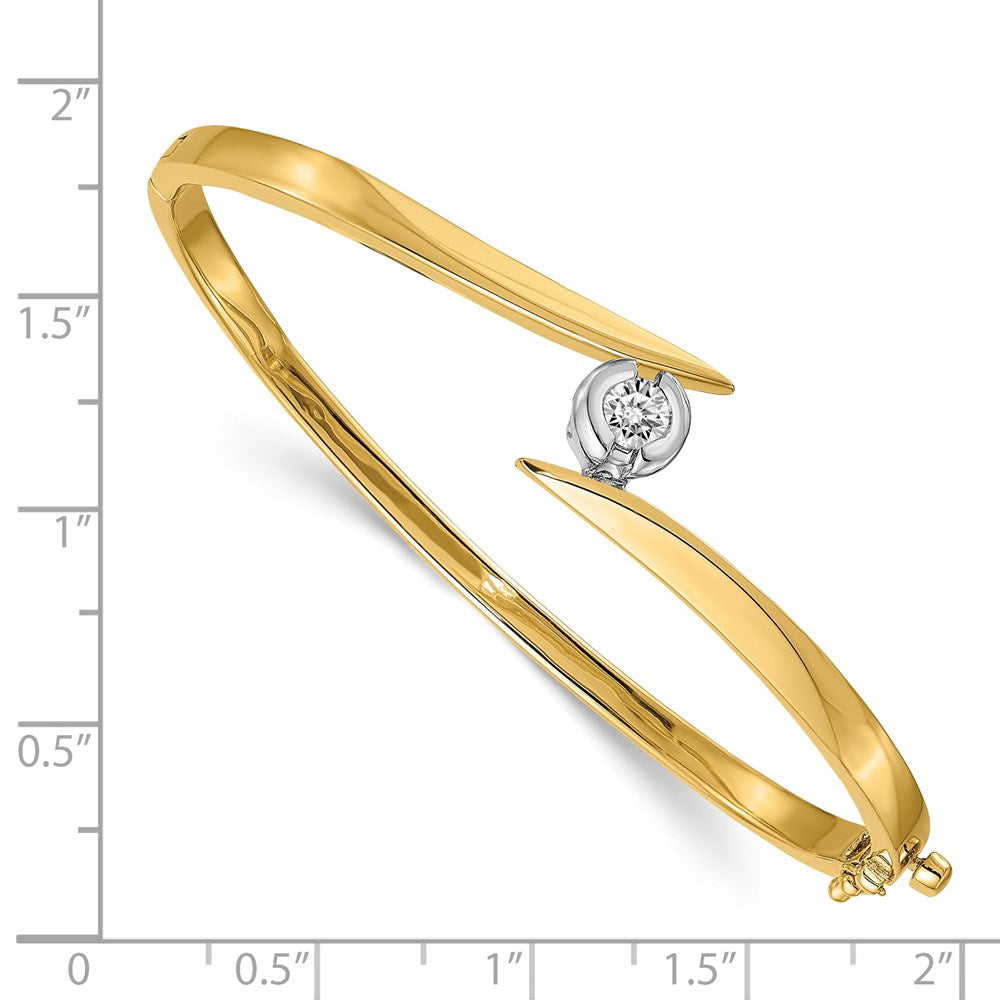 14k Two-tone VS Diamond Bangle