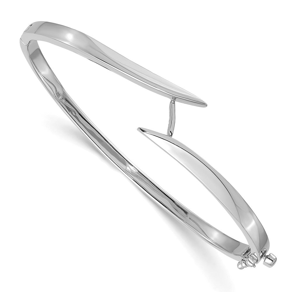 14k White Gold VS Diamond Hinged Bangle