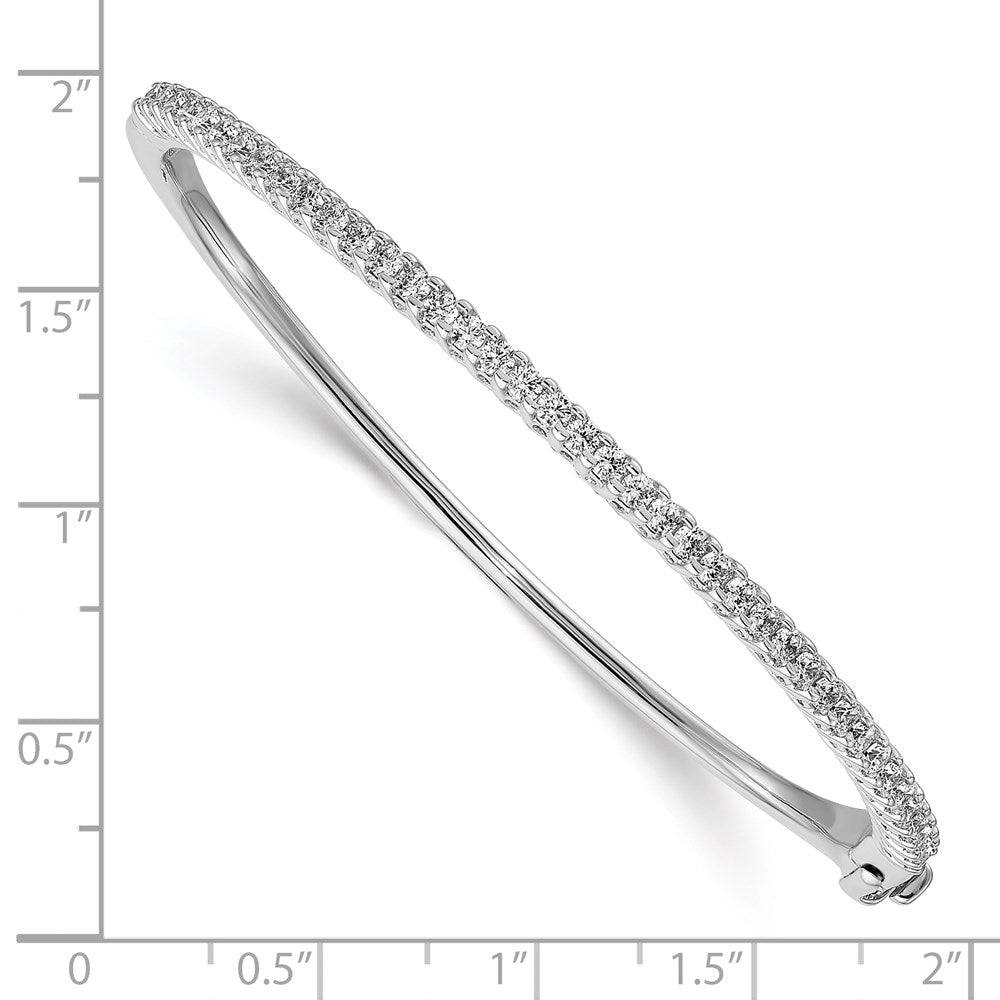 14k White Gold VS Diamond Bangle