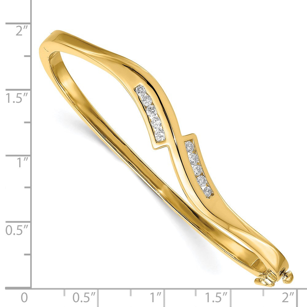 14k VS Diamond Hinged Bangle