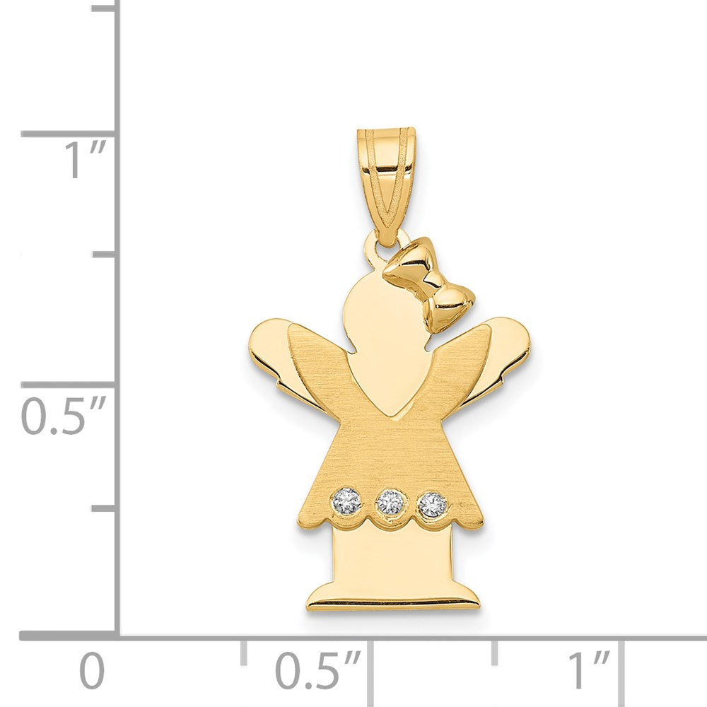 14k AAA Diamond Kid Pendant