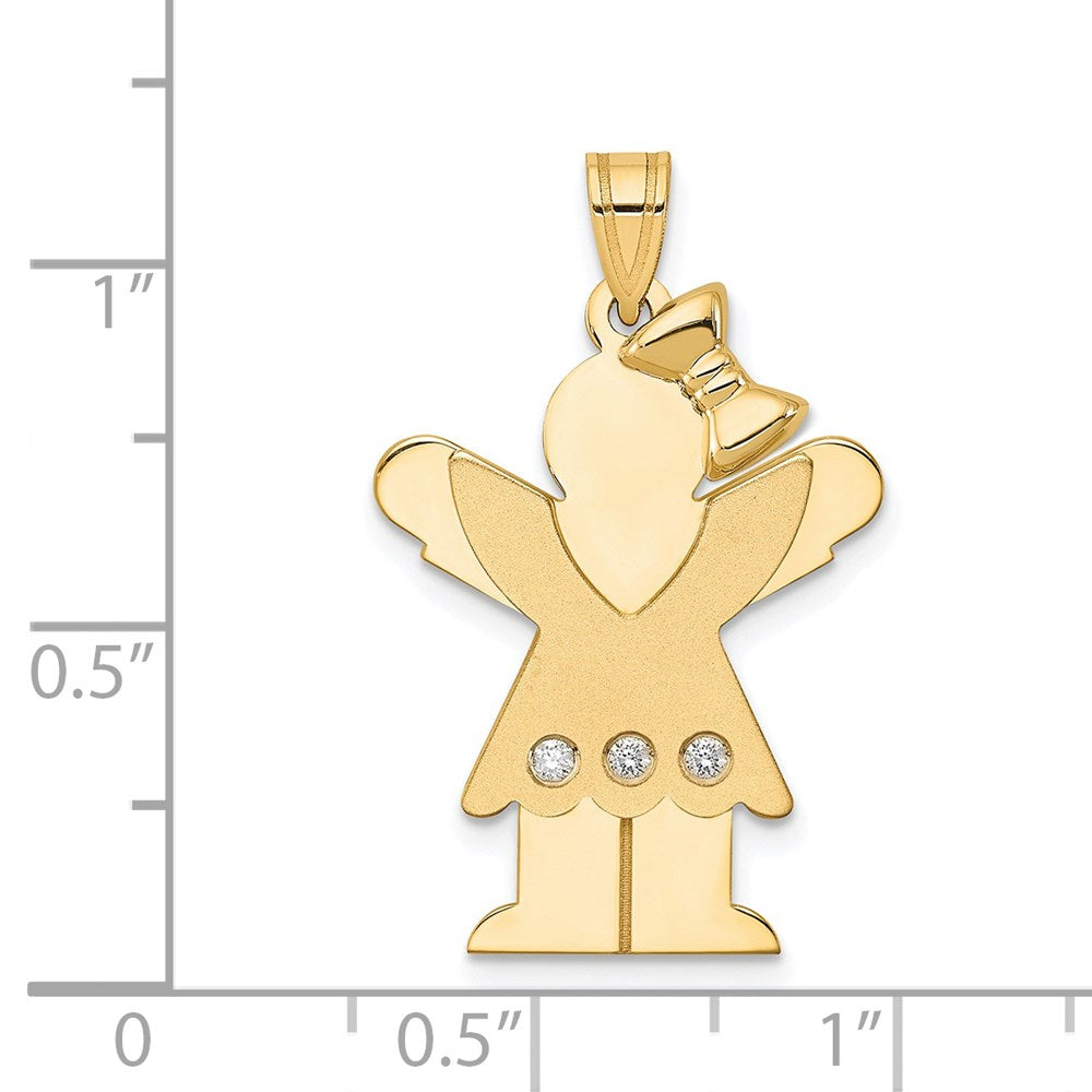 14k AA Diamond Kid Pendant