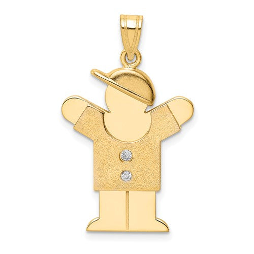 14k AA Diamond Kid Pendant