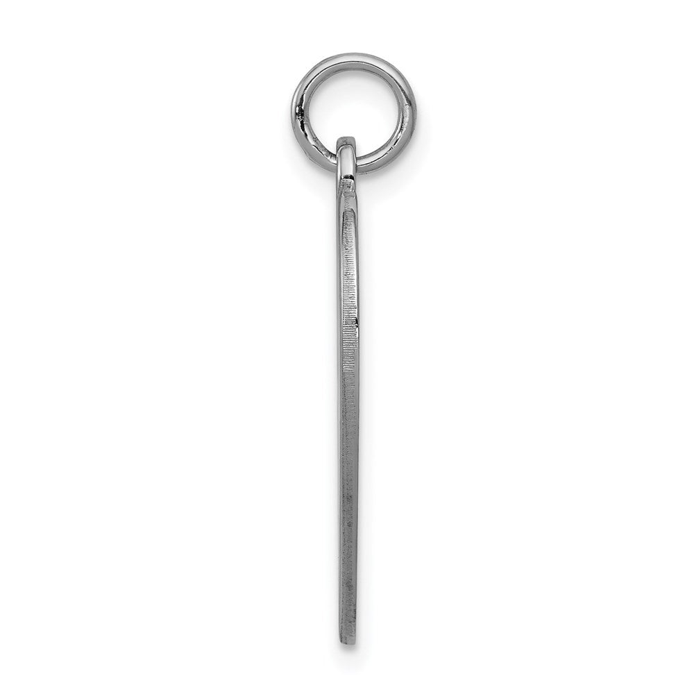 14k White Gold Heart-Shaped Enameled Medical Jewelry Pendant