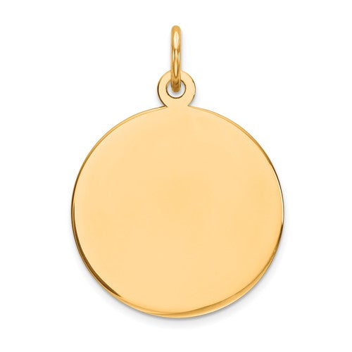 10K  Plain .013 Gauge Circular Engravable Disc Charm