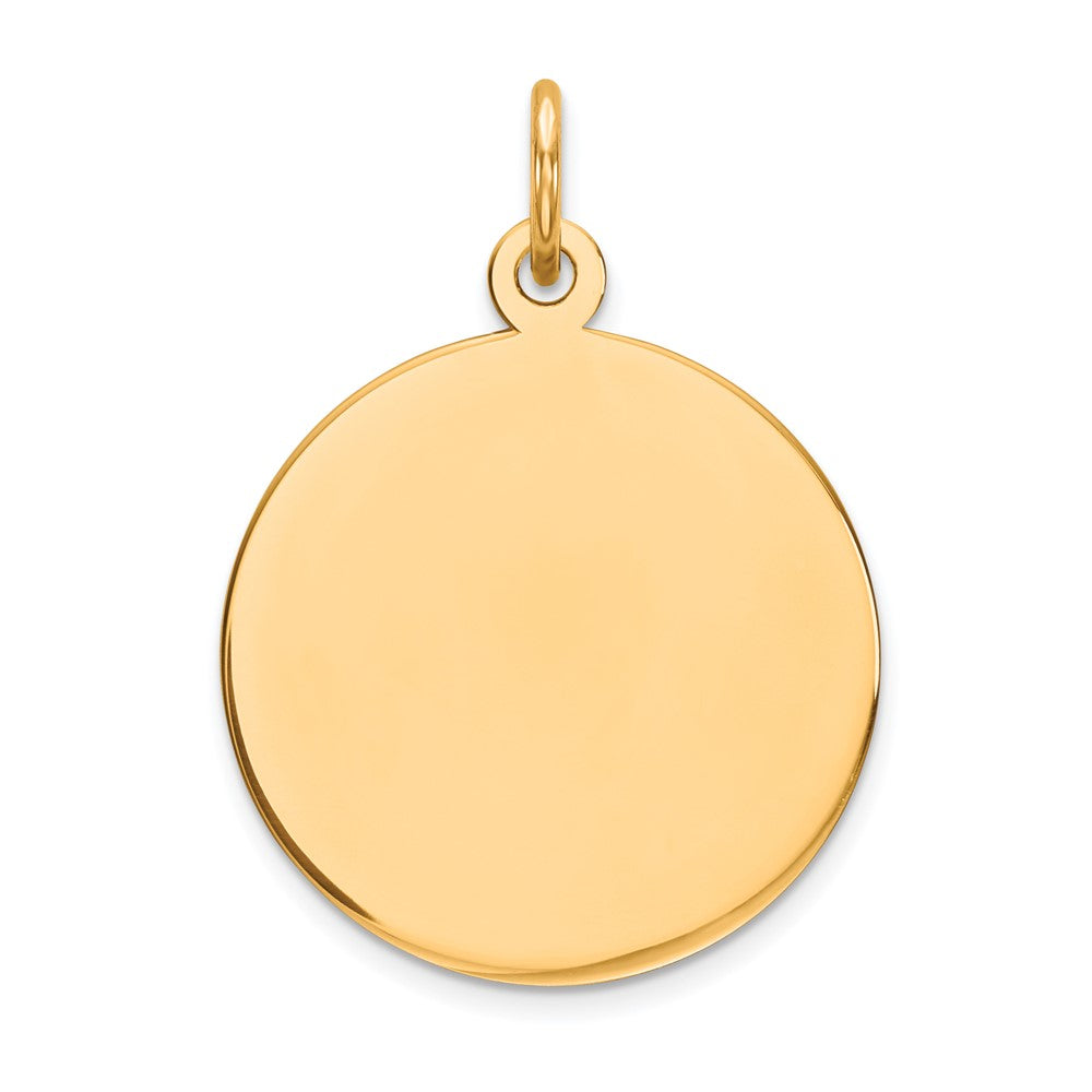 10K  Plain .027 Gauge Circular Engravable Disc Charm