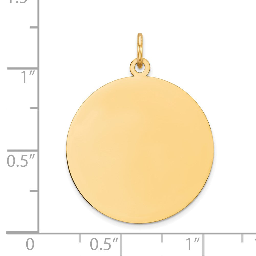 10K  Plain .027 Gauge Circular Engravable Disc Charm