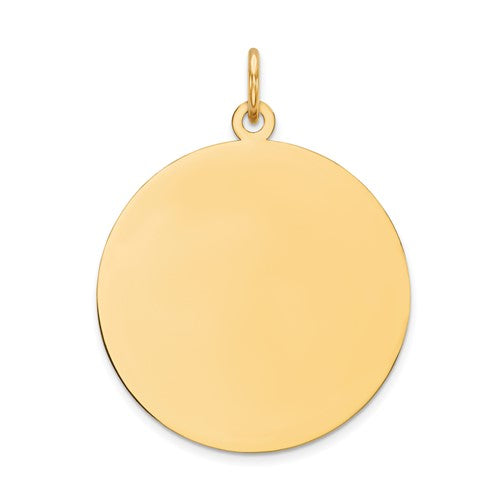 10K  Plain .032 Gauge Circular Engravable Disc Charm