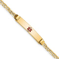 14K Medical 6" Anchor Link Child ID Bracelet