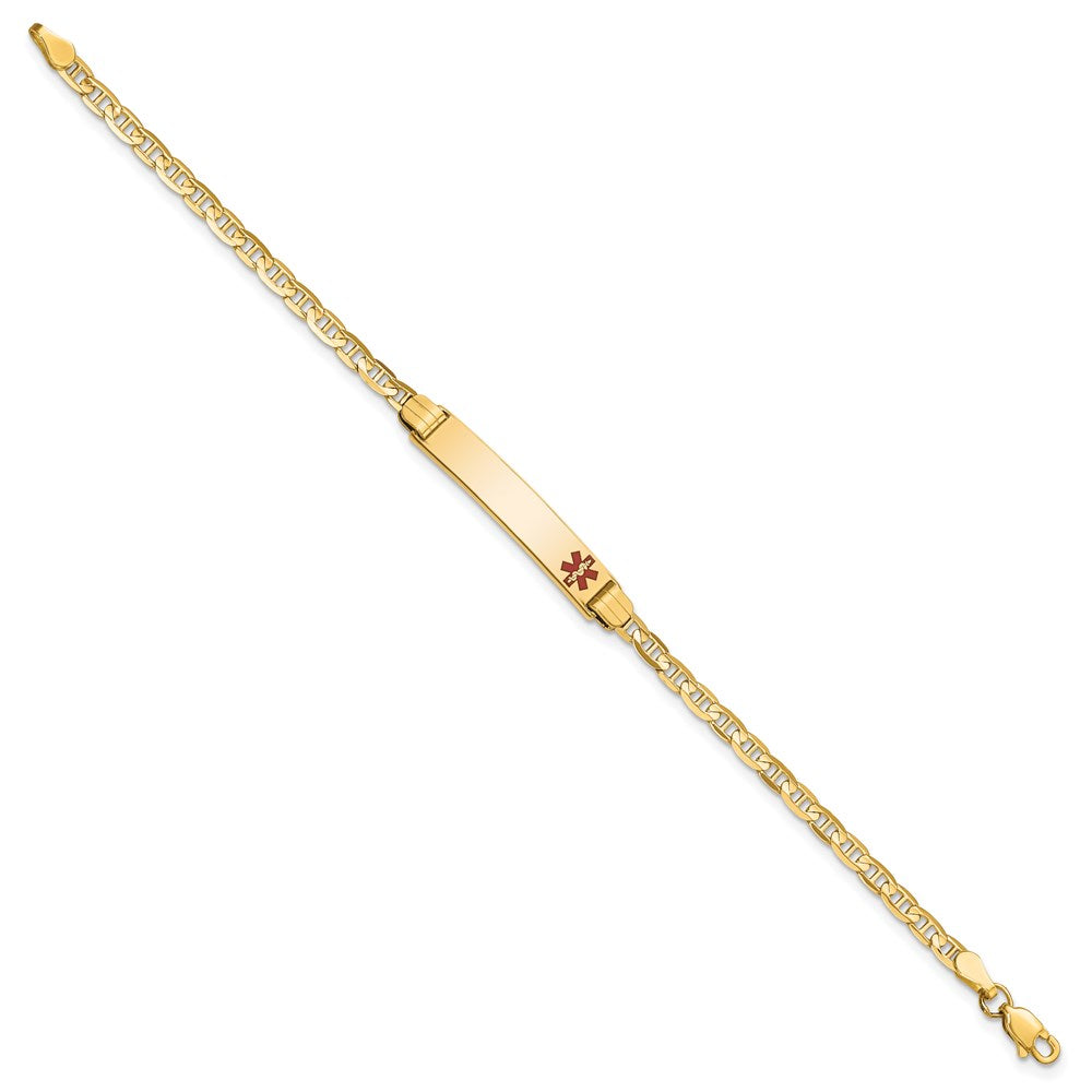 14K Medical 6" Anchor Link Child ID Bracelet