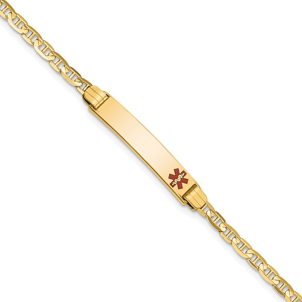 14K Medical 6" Anchor Link Child ID Bracelet