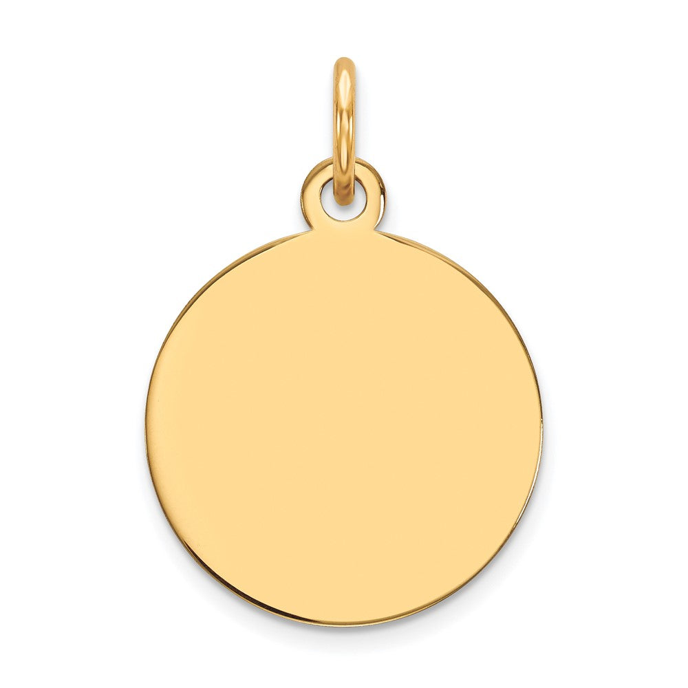 10k Plain .032 Gauge Circular Engravable Disc Charm