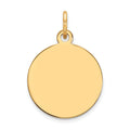 10k Plain .032 Gauge Circular Engravable Disc Charm