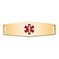 14K Epoxy Enameled Medical ID Ctr Soft Diamond Shape Plate # 820
