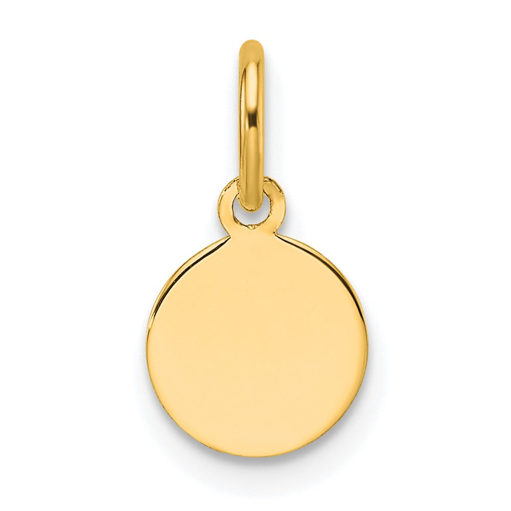 10k Plain .018 Gauge Circular Engravable Disc Charm
