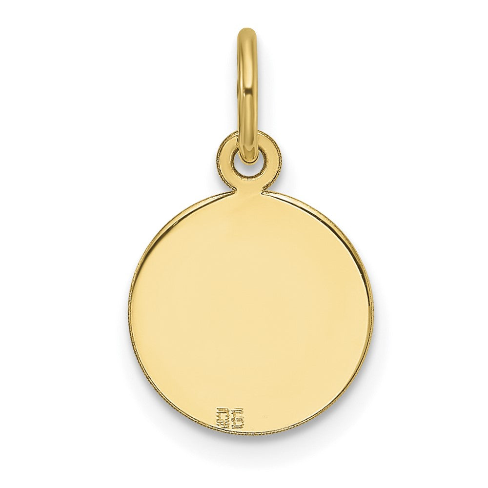 10k Plain .027 Gauge Circular Engravable Disc Charm