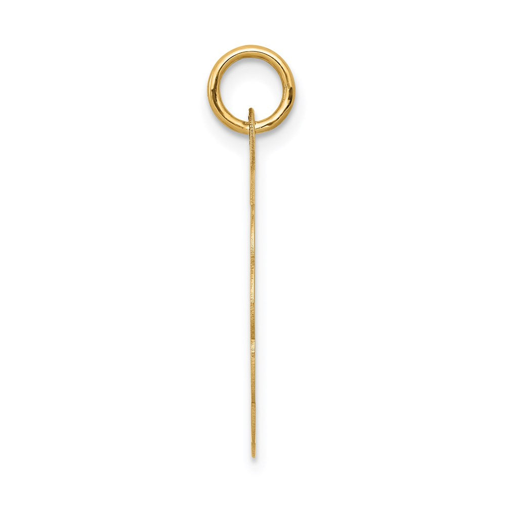 14k Boy Head on .013 Gauge Engravable Scalloped Disc Charm