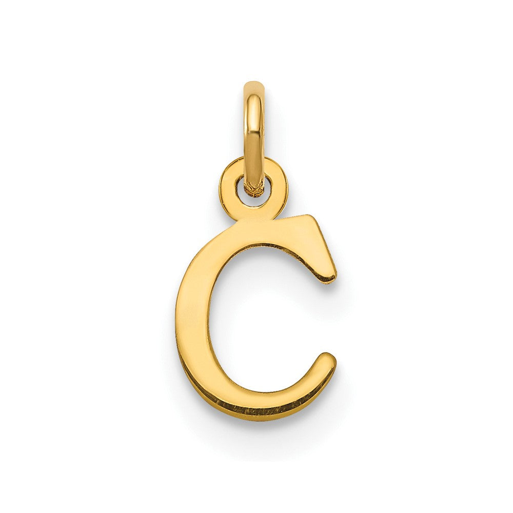 14kr Cutout Letter C Initial Pendant
