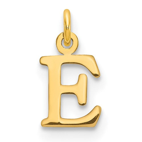 14kr Cutout Letter E Initial Pendant