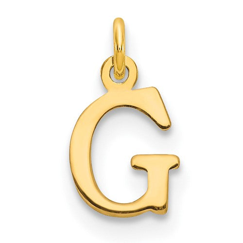 14kr Cutout Letter G Initial Pendant