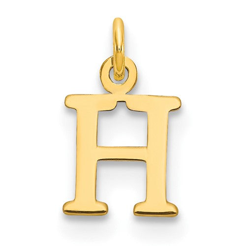 14k Rose Gold Cutout Letter H Initial Pendant