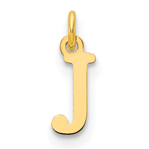 14kr Cutout Letter J Initial Pendant