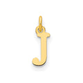14kr Cutout Letter J Initial Pendant