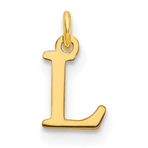 14kr Cutout Letter L Initial Pendant