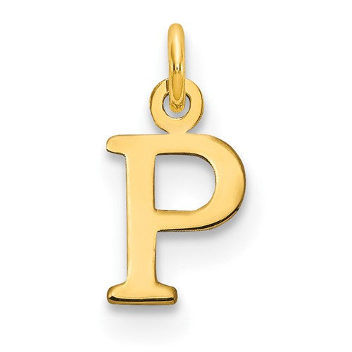 14kr Cutout Letter P Initial Pendant