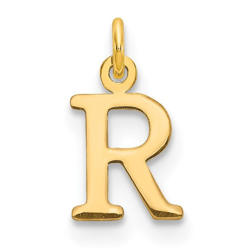 14k Rose Gold Cutout Letter R Initial Pendant