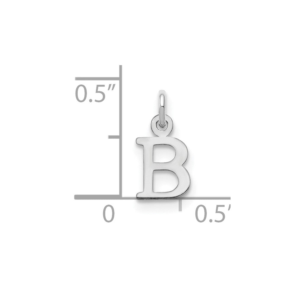 14kw Cutout Letter B Initial Pendant
