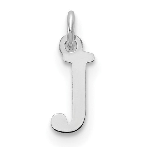 14kw Cutout Letter J Initial Pendant