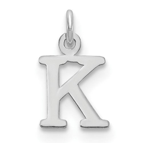 14kw Cutout Letter K Initial Pendant