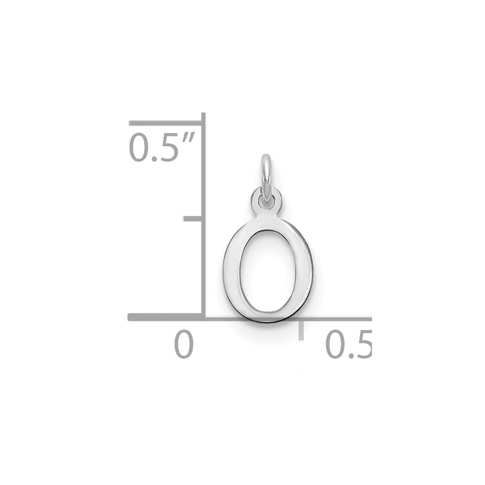 14kw Cutout Letter O Initial Pendant