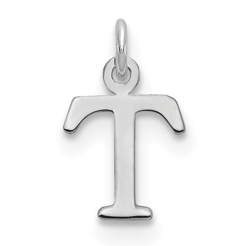 14kw Cutout Letter T Initial Pendant