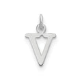 14kw Cutout Letter V Initial Pendant