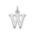 14kw Cutout Letter W Initial Pendant