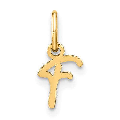 14KY Upper case Letter F Initial Charm