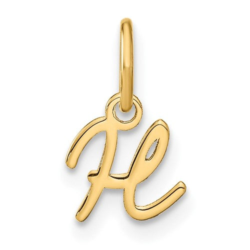 14KY Upper case Letter H Initial Charm