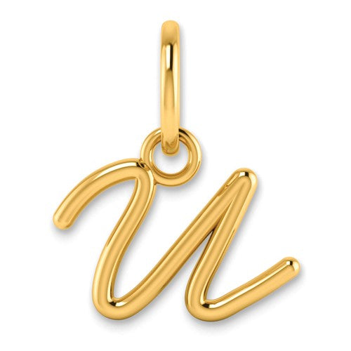 14KY Upper case Letter U Initial Charm