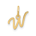14KY Upper case Letter W Initial Charm