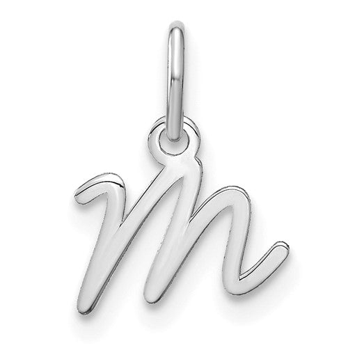 14KW Upper case Letter M Initial Charm