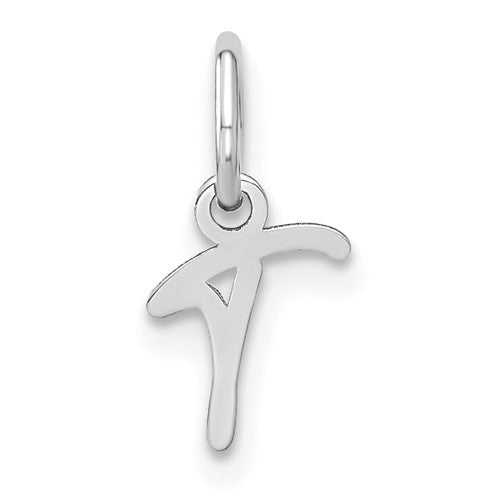 14KW Upper case Letter T Initial Charm